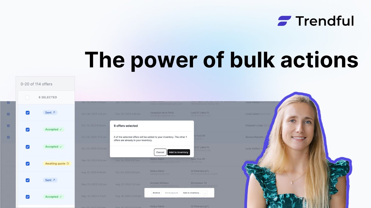 The power of bulk actions in the Trendful Admin