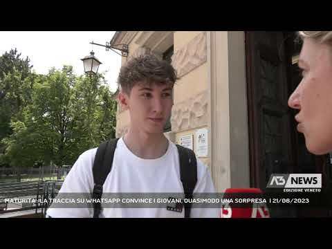 MATURITA': LA TRACCIA SU WHATSAPP CONVINCE I GIOVANI, QUASIMODO UNA SORPRESA  | 21/06/2023