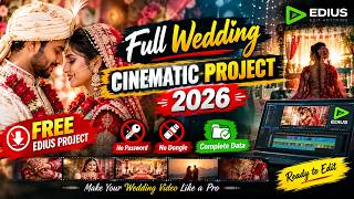Full Wedding Cinematic Project 2026 🔥 FREE EDIUS Project | No Password + No Dongle | Complete Data screenshot 1