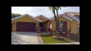 DIY Christmas decorating ideas Gingerbread house candyland theme A quick video on how I created my Gingerbread house.. Xmas exterior idea.