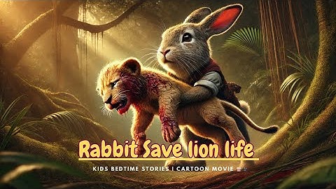 Rabbit save lion life |  Animal Rescue | Bedtime Stories for kid