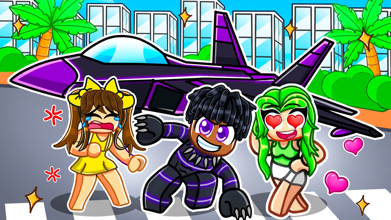 RIZZING GIRLS With The NEW $1,000,000 BLACK PANTHER JET In DRIVING EMPIRE!