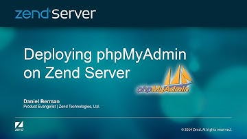 Deploying phpMyAdmin on Zend Server