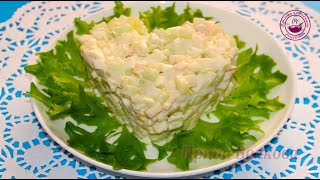 Нежный салат с кальмарами 💯 Как приготовить салат из кальмаров 🥗 Squid Salad Recipe