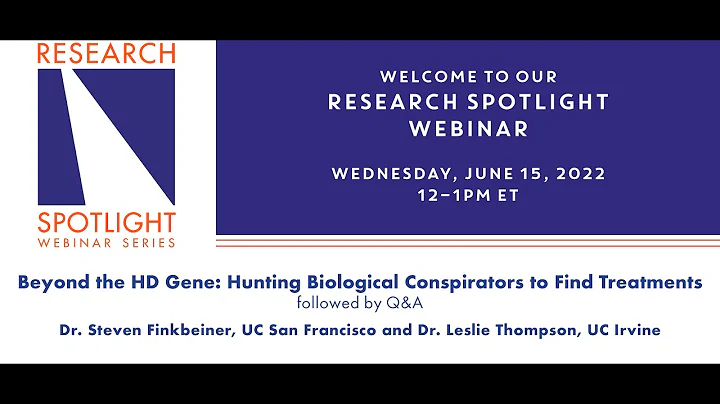 HDF's Research Spotlight Webinar, Leslie Thompson ...