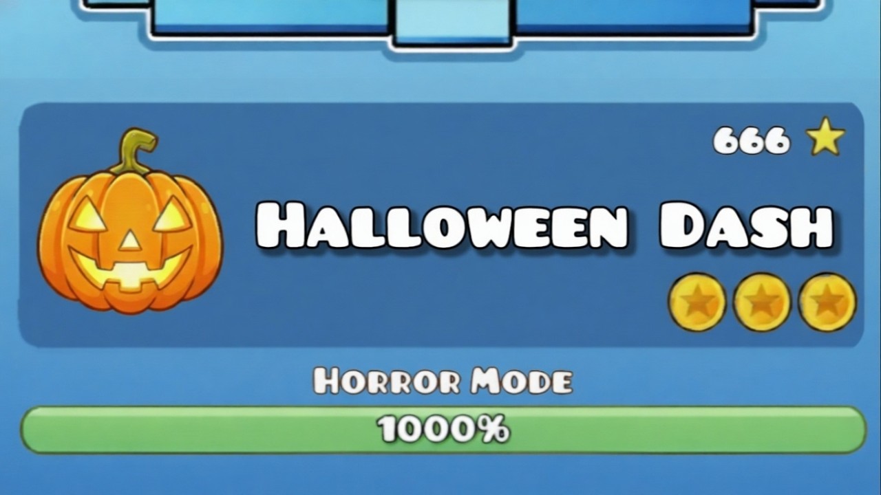 HALLOWEEN DASH (All Levels 1-22) | Geometry Dash Horror