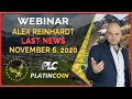 Platincoin webinar 6.11.2020 What has been done and developed, company plans, latest events and news