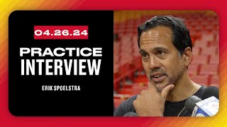 Erik Spoelstra Practice Interview | April 26, 2024