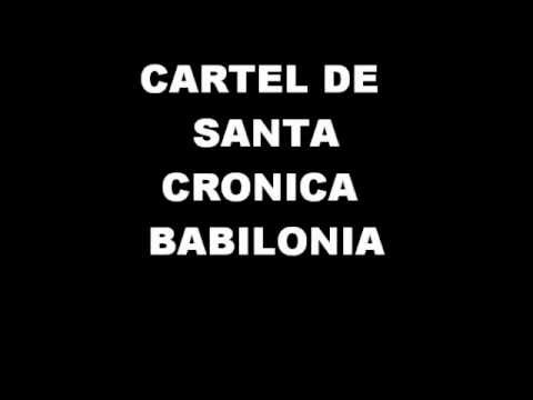 Cartel de Santa-Cronica Babilonia con letra