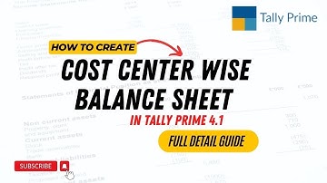 Cost center wise Balance sheet or profit and loss account or any report