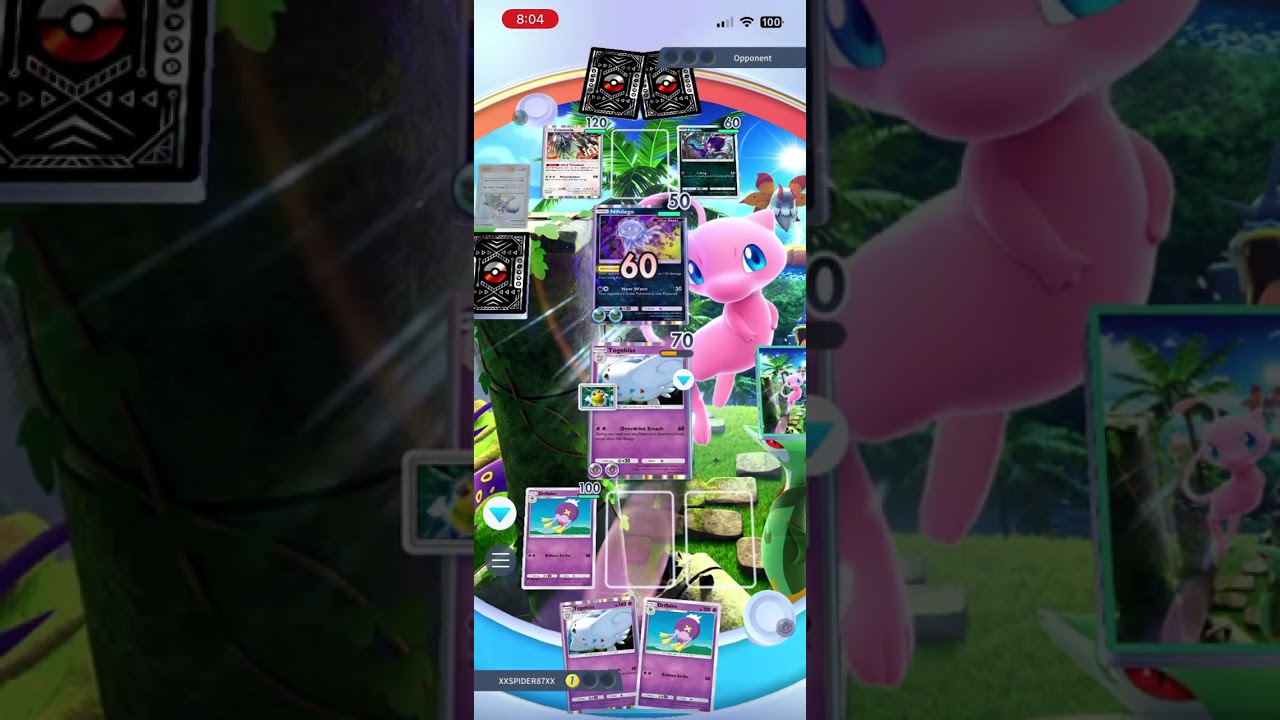 Pokémon TCG Pocket battling the Guzzlord EX & Naganadel deck - solo step up expert battle guide