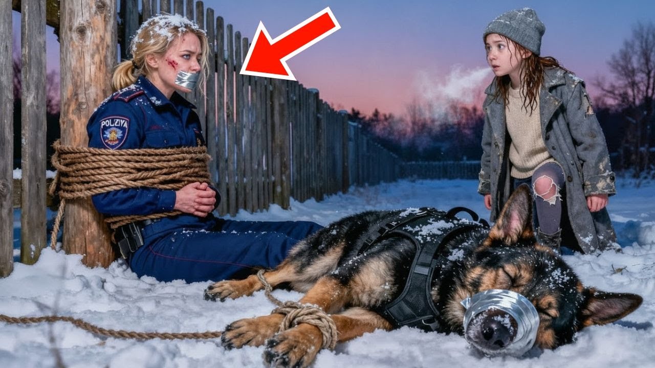 Ein kleines Mädchen fand einen Polizisten und einen Hund, die in einem Schneesturm im Sterben lagen