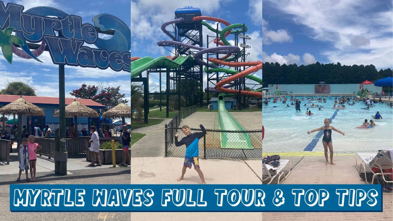 Myrtle Waves Water Park in Myrtle Beach Full Tour, Ride POVs, Dining