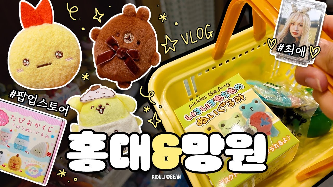 한파를 뚫고 다녀온 홍대&망원 소품샵 (스미코구라시 팝업/갤러리몰랑/메리모어/두두상점) 덕질 브이로그