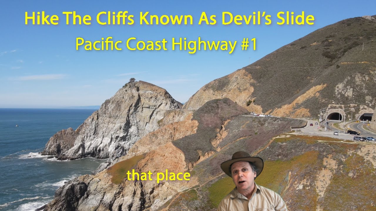 Hike the cliffs known as Devils Slide on Pacific Coast Highway #1 - YouTube
