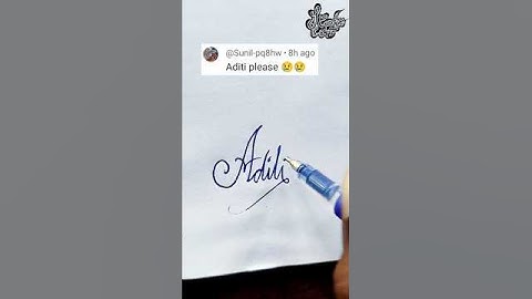 stylish name | Aditi | sk cursive art | how to make a stylish name | stylish signature