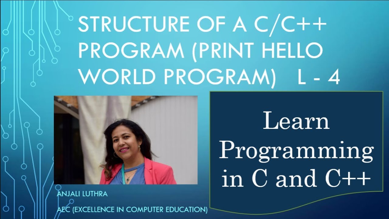 Structure of a C/C++ Program, Hello World Program, Sum of 2 numbers ...