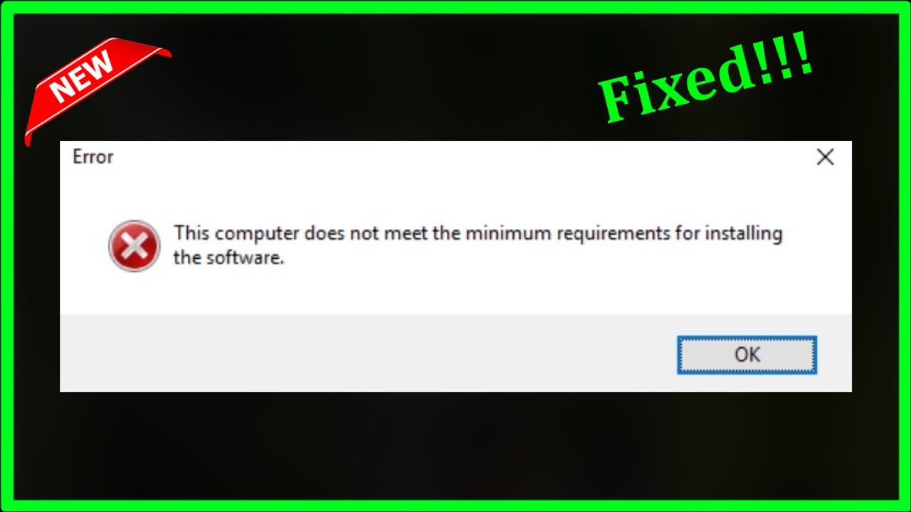 Intel HD Graphics - This Computer Not Meet The Minimum Requirements For Installing The Software-2022