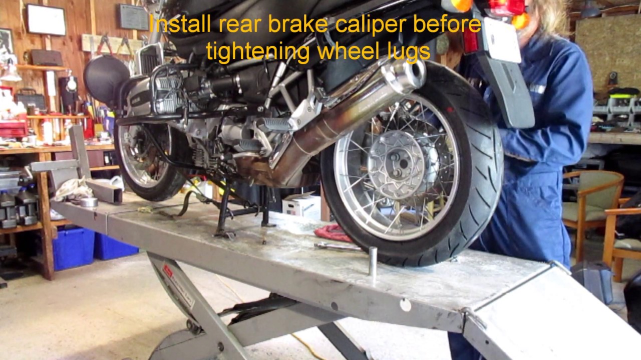 Bmw R 1150 Rear Rack Installation BMW Service - R1100R - Rear Wheel Installation - YouTube