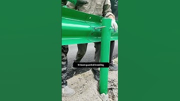Process Of Installing Highway W-Beam Guardrail- Wisdom Tips Tools Machines Easy Easyway Easywork !