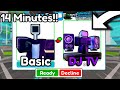 Omg dj tv man in 14 minutes  basic to dj tv man toilet tower defense ep 72 part 1 roblox