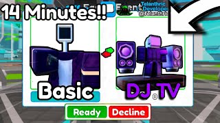 🤯OMG!! DJ TV MAN in 14 Minutes!! 🎶 BASIC to DJ TV MAN!! Toilet Tower Defense |EP 72 PART 1 (Roblox) screenshot 4