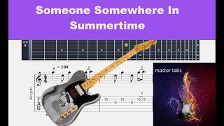 Someone somewhere in summertime | SIMPLE MINDS | Guitar Tab | TUTORIAL #guitar #simpleminds screenshot 2