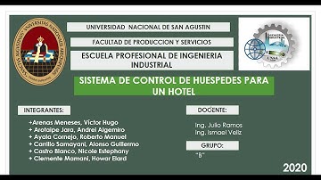 SISTEMA DE CONTROL DE HUÉSPEDES EN UN HOTEL SAMAYANI | FERIA EXPOTEC EPII 2020