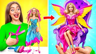 Verwandelt die Barbie-Puppe in eine Fee | Lustige Situationen von Jelly DO Challenge