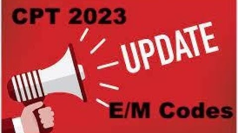 CPT Changes 2023: E/M codes