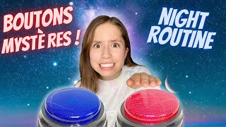Boutons mystères décident MA NIGHT ROUTINE ! 😅😂