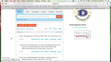 Exporting a Works Cited Page using EasyBib