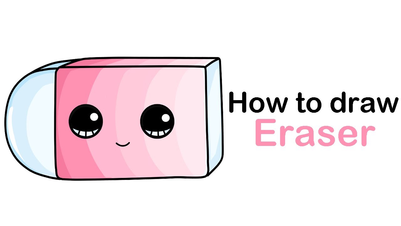 How To Draw A Cute Eraser Or An Eraser Step By Step Easy