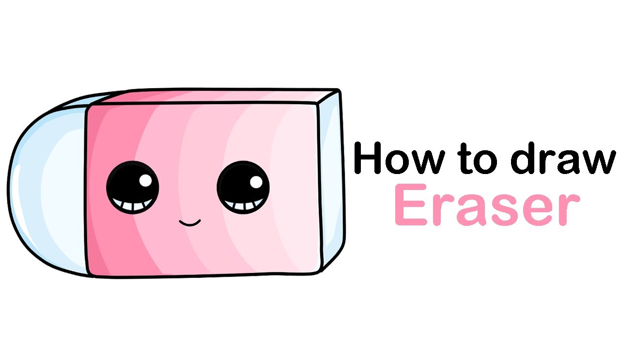 How to draw a cute eraser or an eraser step by step easy 