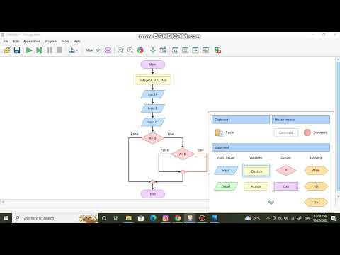Flowchart application in Flowgorithm (3rd exercise)