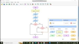 Flowchart application in Flowgorithm (3rd exercise)