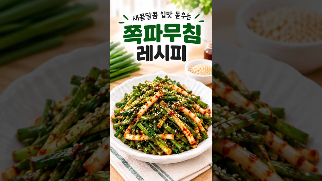 새콤달콤 입맛 돋우는 쪽파무침 레시피 레시피 숏폼 썸네일