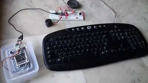PS/2 Keyboard  connected to Arduino