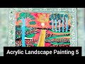 live Acrylic Colour Landscape Painting for beginners/How to draw a Beautiful Acrylic colour Flower/
