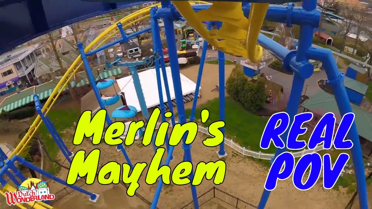 Merlins Mayhem REAL POV Dutch Wonderland new 2018 front seat Merlin's ...