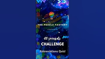 60 seconds Challenge | Abbreviations Quiz #quiz #acronyms #abbreviation #shorts #60secondschallenge
