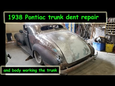 38 Pontiac Coupe Trunk Dent repair and body work 38 Pontiac Coupe Trunk Dent repair and body work