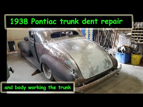 38 Pontiac Coupe Trunk Dent repair and body work