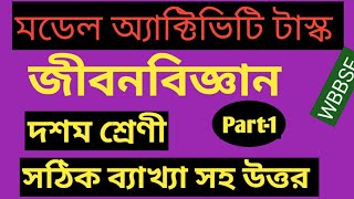 Model activity task class 10 life science| Part-1|সঠিক সঠিক ব্যাখ্যা সহ উত্তর |