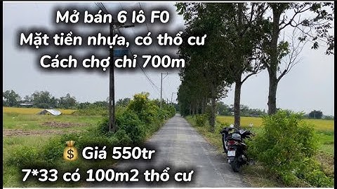 T594🍀Mở bán 6 lô đất mặt tiền nhựa. Cách chợ chỉ 700m. Diện tích 7*33 có 100m2 thổ