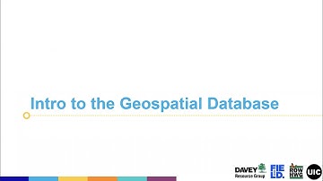Geospatial Database: Introduction - October 18, 2022