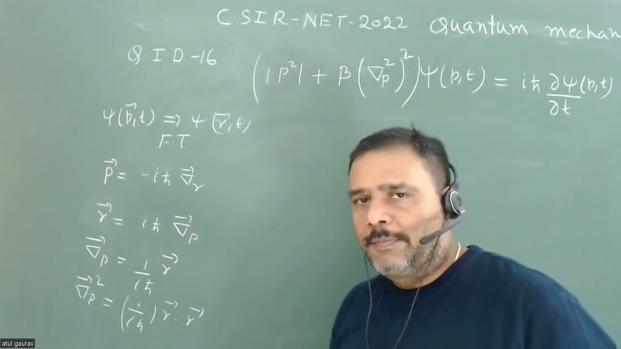 𝐐16 | 𝐂𝐒𝐈𝐑-𝐍𝐄𝐓 𝟐𝟎𝟐𝟐 |𝟏𝟔𝐭𝐡 𝐒𝐞𝐩𝐭𝐞𝐦𝐛𝐞𝐫 | Quantum mechanics |Fourier transformation| 𝐀𝐭𝐮𝐥 𝐆𝐚𝐮𝐫𝐚𝐯