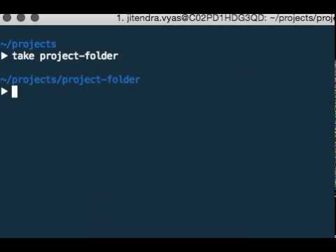Make a new folder and CD into it with one command in terminal