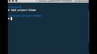 Make a new folder and CD into it with one command in terminal