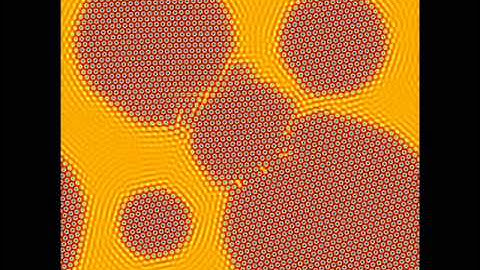 Phase Field Crystal Simulation- GrainGrowth one component